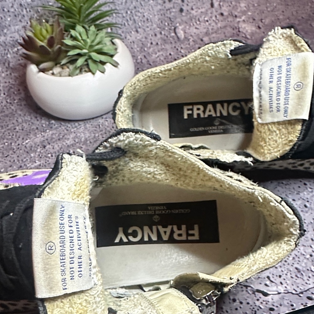 Golden Goose Leopard Sneakers with Purple Accent - Picture 7 of 16